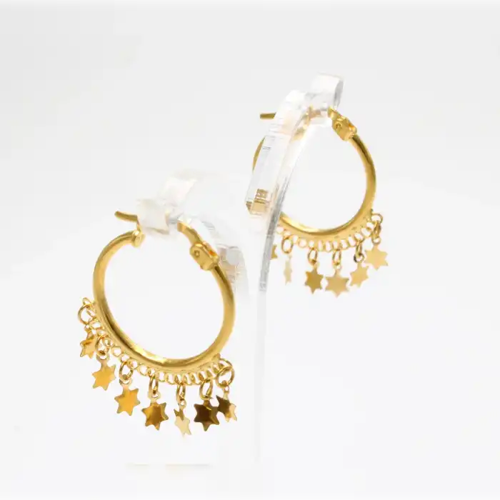 22 Ayar Pullu Yıldız Model Küpe