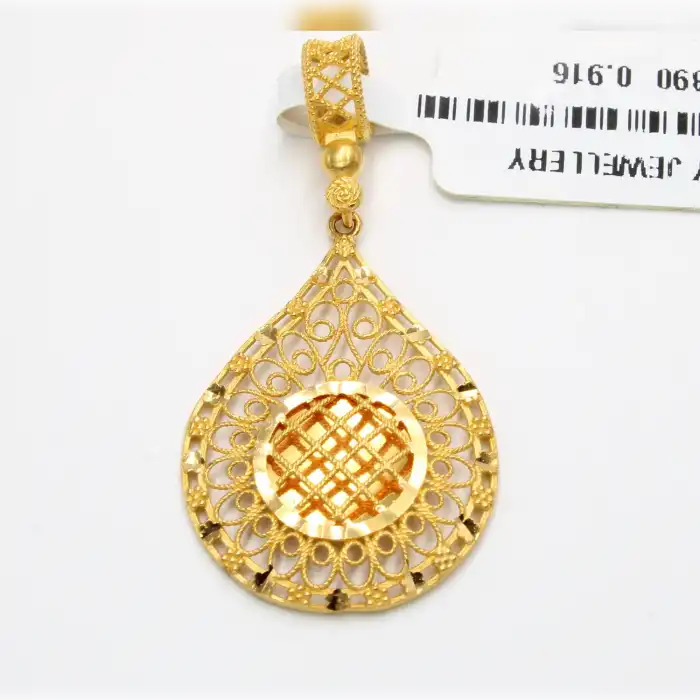 22 Ayar Sallantılı Aynalı Kolye Ucu