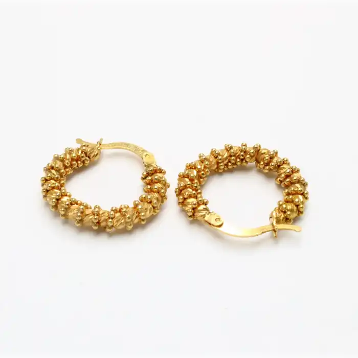 22 Ayar Sarmal Dorikalı Küpe