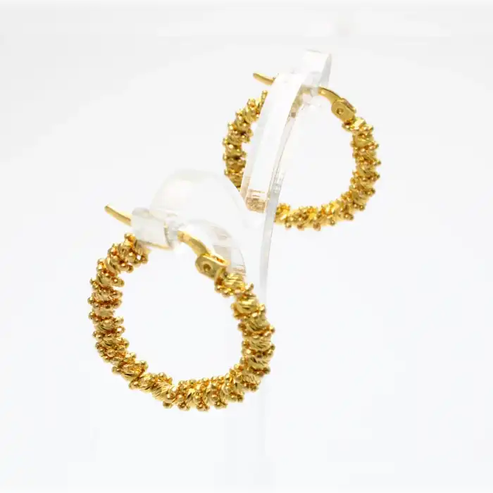 22 Ayar Sarmal Dorikalı Küpe