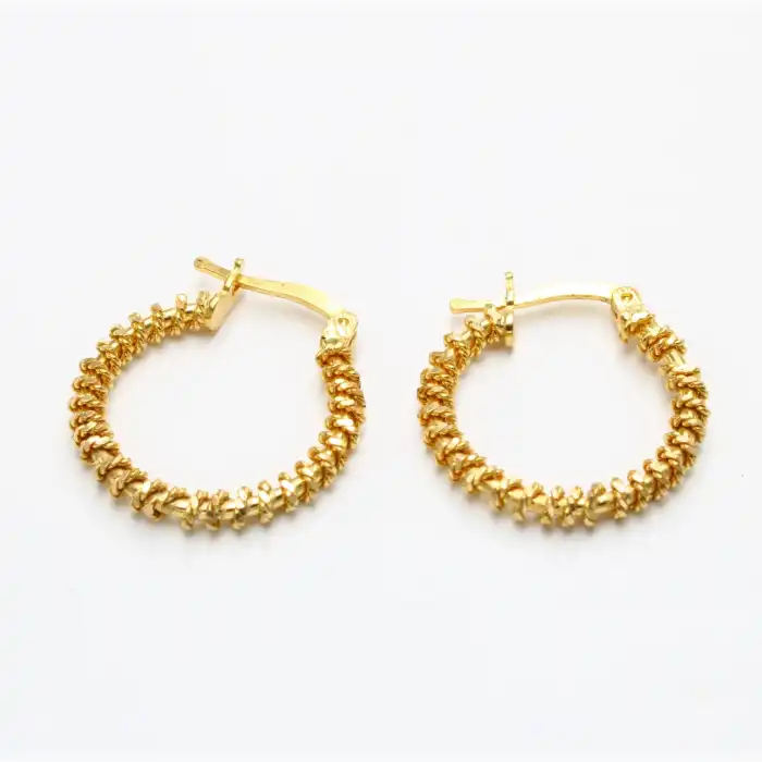 22 Ayar Sarmal Halka Küpe