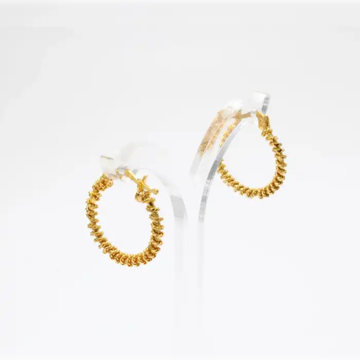 22 Ayar Sarmal Halka Küpe