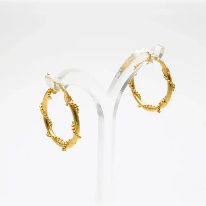 22 Ayar Sarmal Halka Küpe