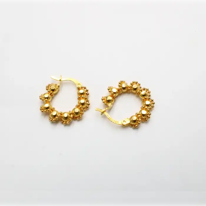 22 Ayar Sarmal Tasarım Küpe