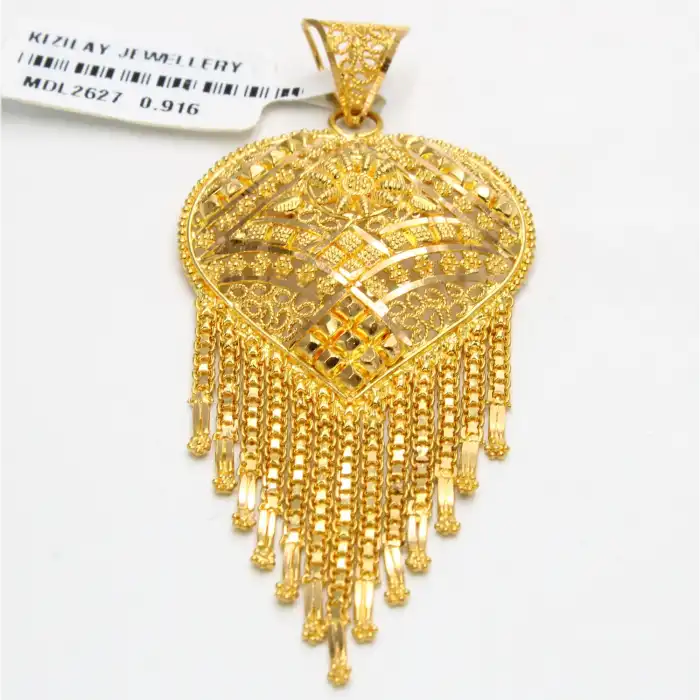 22 Ayar Şık Tasarım Hint Kolye Ucu