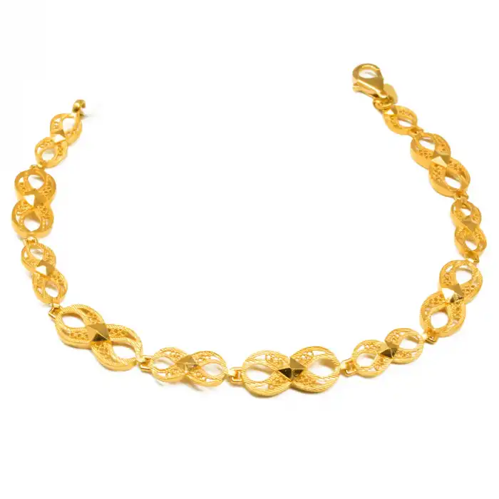 22 Ayar Sonsuzluk Obje Bileklik