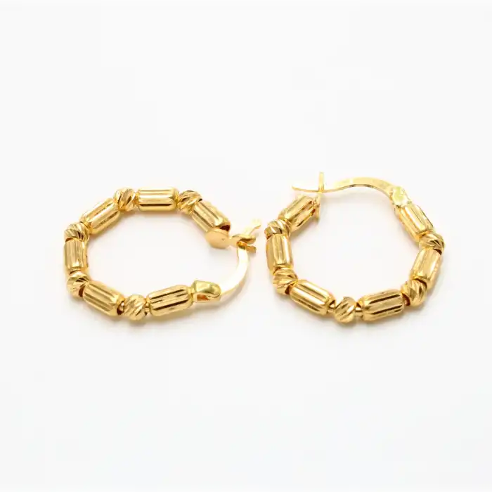 22 Ayar Taneli Dorikalı Tasarım Küpe