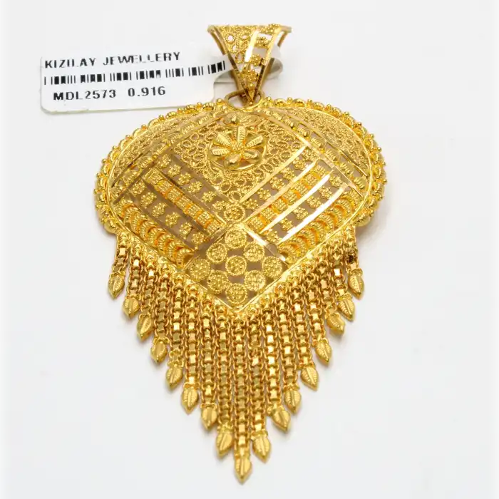 22 Ayar Tasarım Hint Kolye Ucu