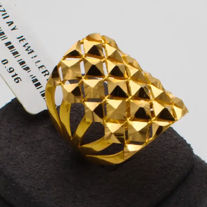 22 Ayar Tasarım Kaburga Yüzük