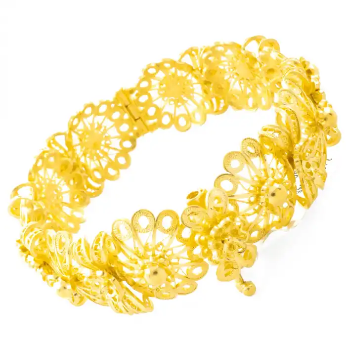 22 Ayar Tasarım Kelepçe Bilezik