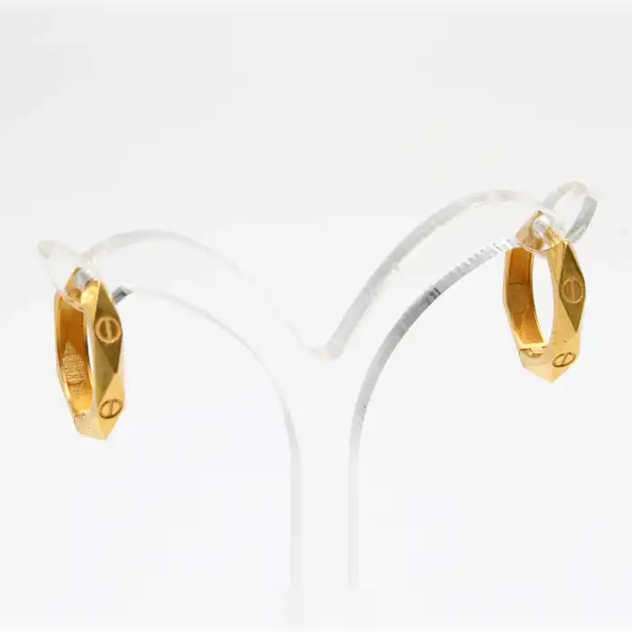 22 Ayar Tasarım Mini Küpe