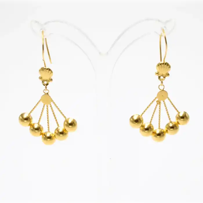 22 Ayar Tasarım Sallama Küpe