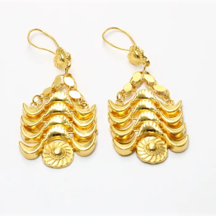 22 Ayar Tasarım Sallama Küpe