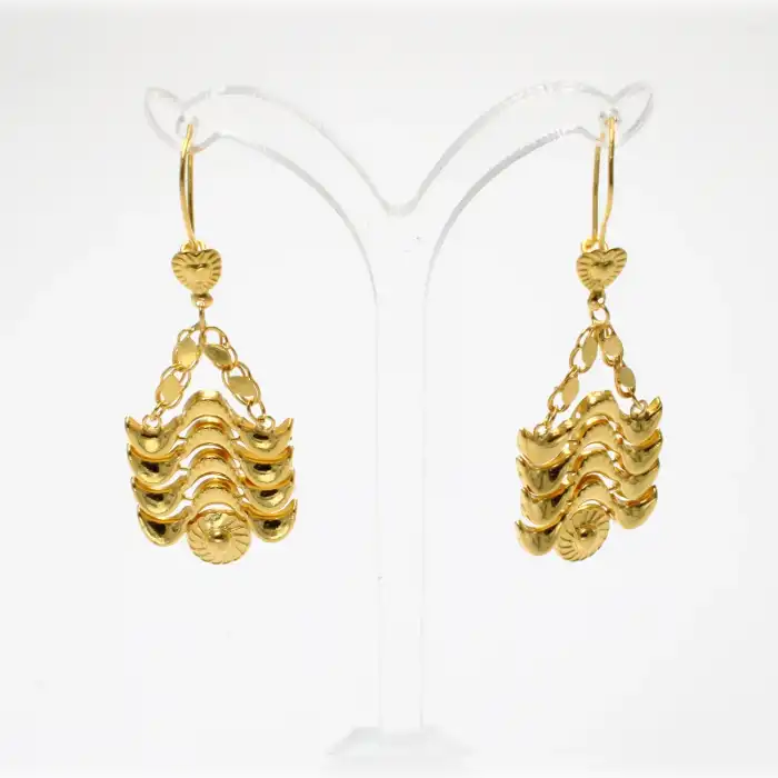 22 Ayar Tasarım Sallama Küpe