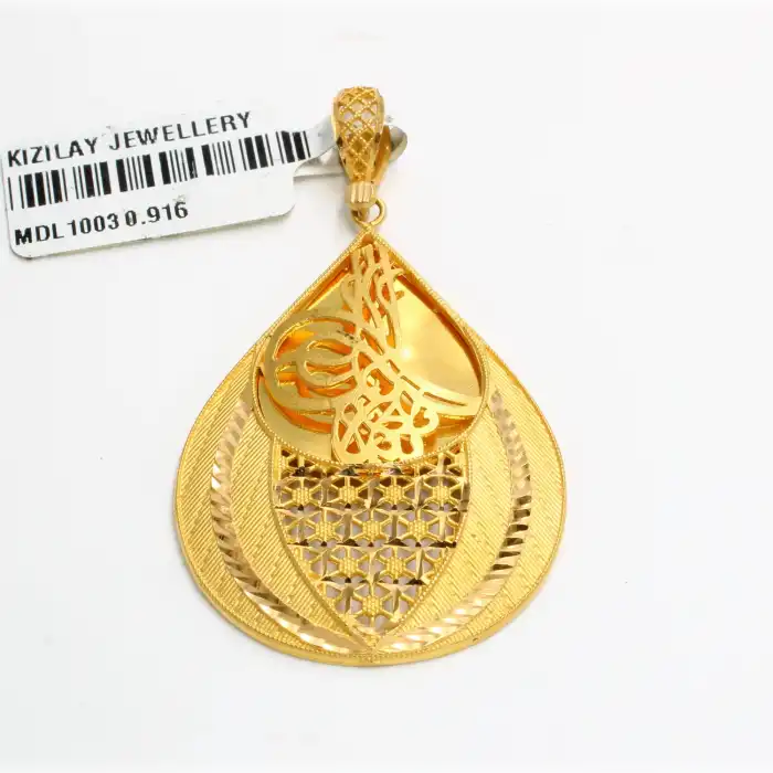 22 Ayar Tasarım Tuğra Kolye Ucu