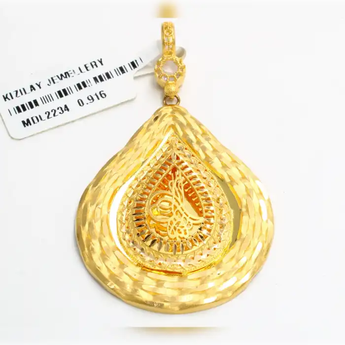 22 Ayar Tasarım Tuğra Kolye Ucu