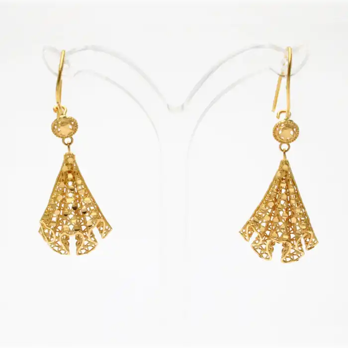 22 Ayar Tasarım Tül Küpe