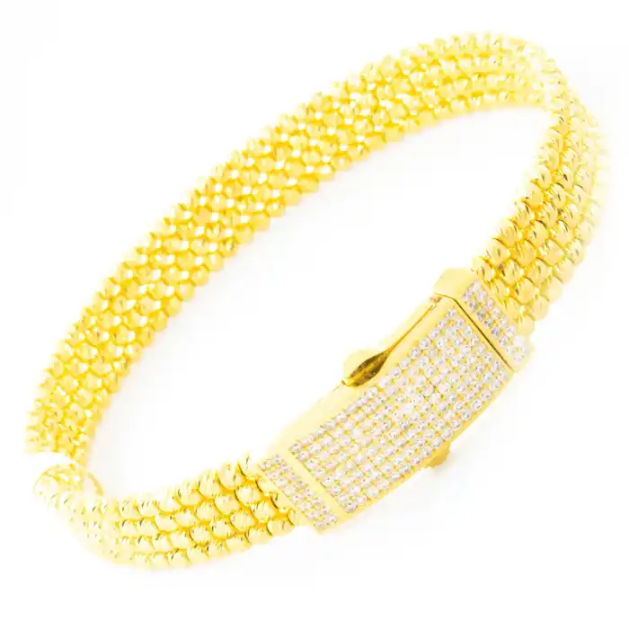 22 Ayar Taşlı Dorikalı Kelepçe