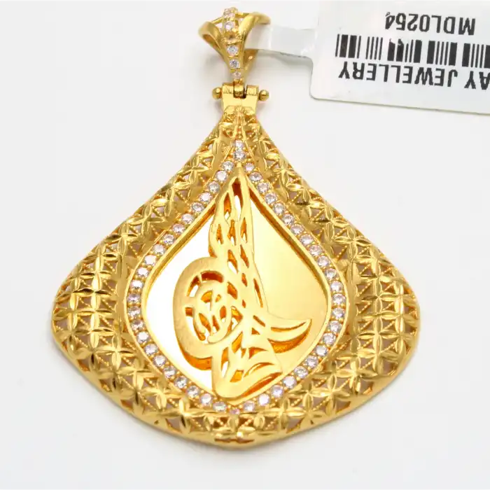 22 Ayar Taşlı Kolye Ucu