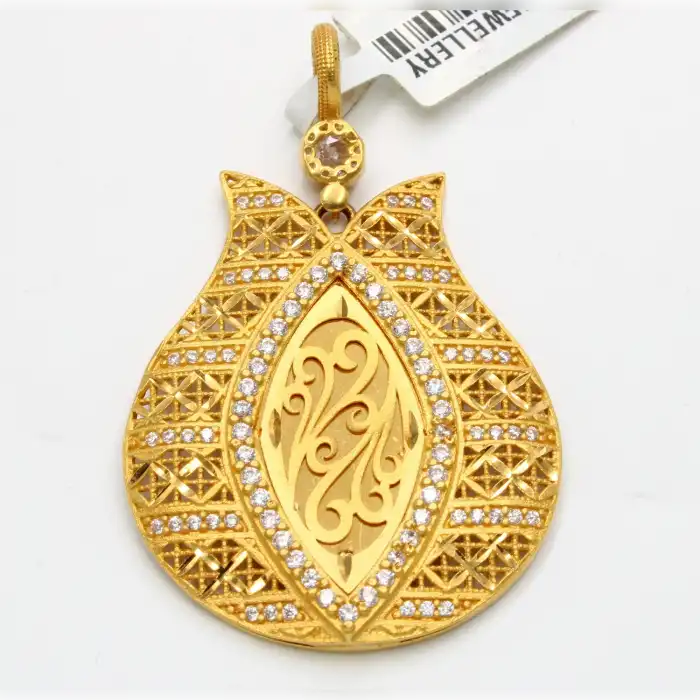 22 Ayar Taşlı Saray Tasarım Kolye Ucu