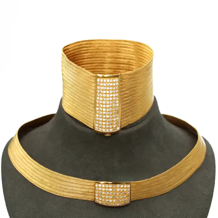 22 Ayar Taşlı Toka Trabzon Set