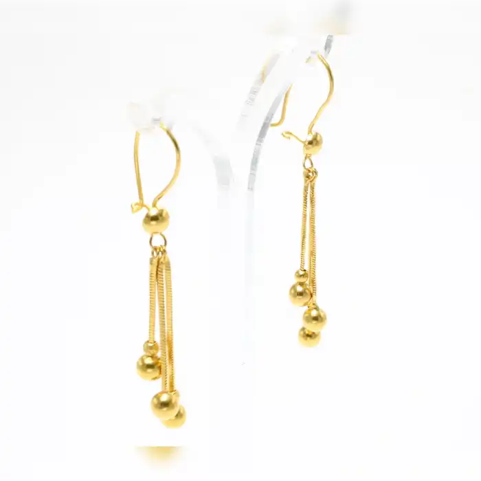 22 Ayar Toplu Uzun Küpe