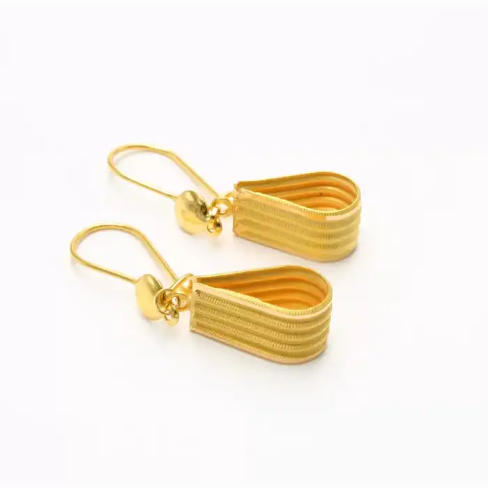 22 Ayar Trabzon Hasır Küpe