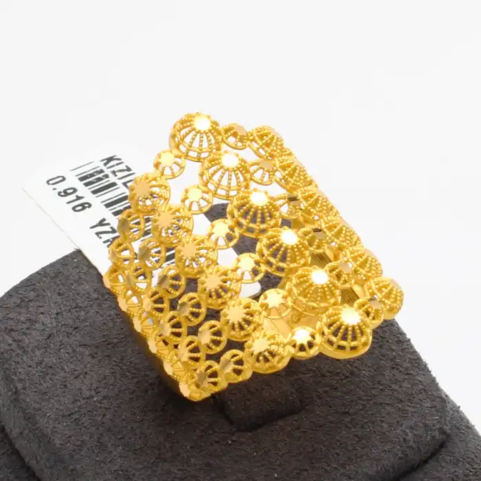 22 Ayar Tül Tasarım Yüzük