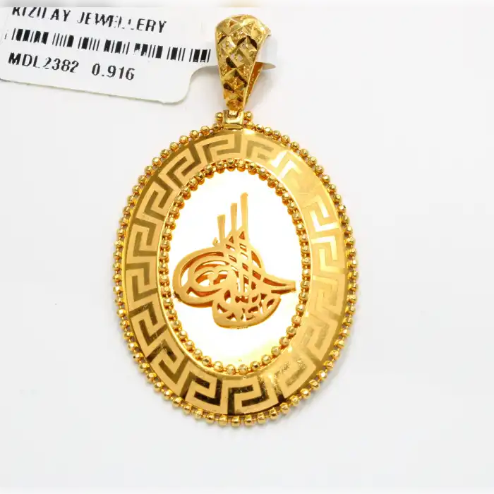 22 Ayar Versace Aynalı Tuğra Kolye Ucu