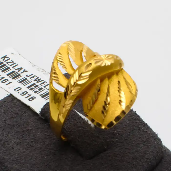 22 Ayar Yaprak Yüzük