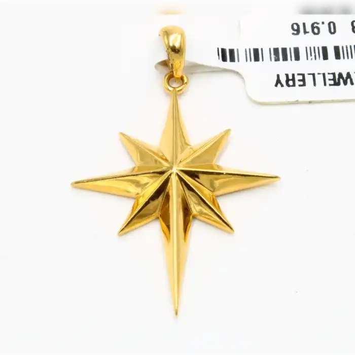 22 Ayar Yıldız Kolye Ucu