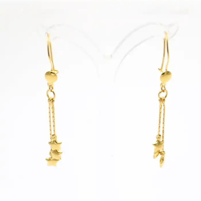 22 Ayar Yıldız Model Küpe