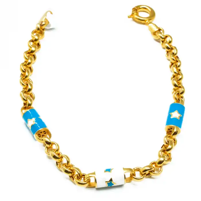 22 Ayar Yıldız Zincir Bileklik