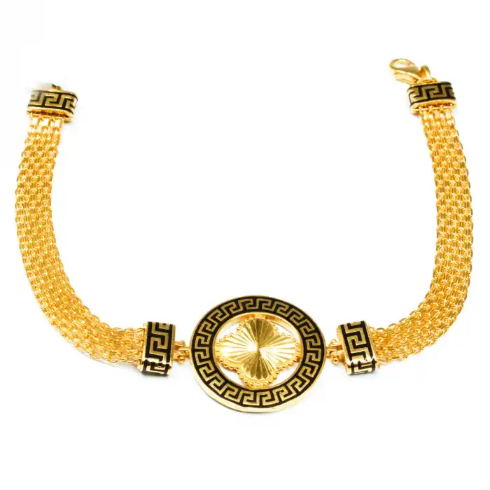 22 Ayar Yonca Desen Bileklik