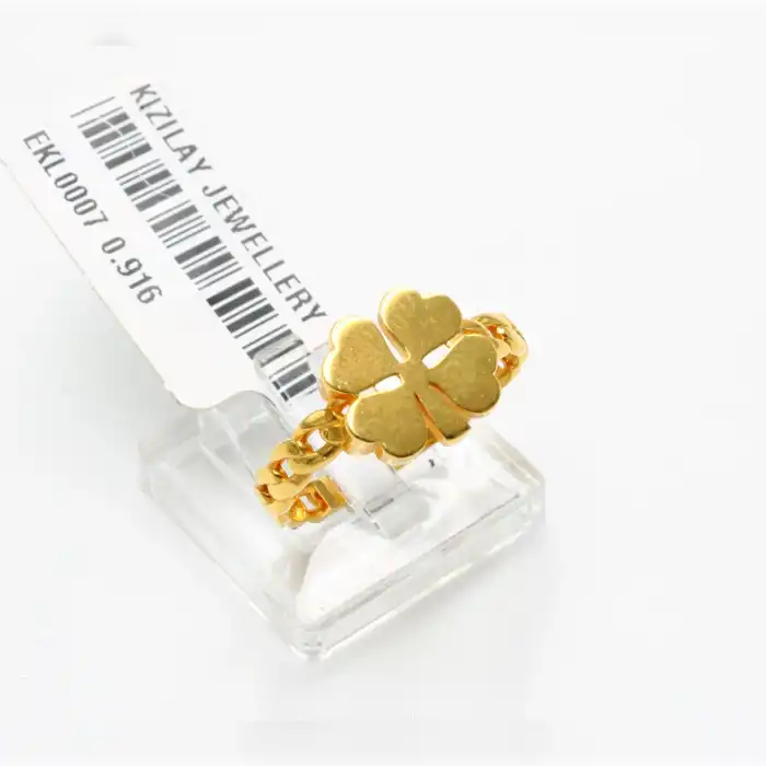 22 Ayar Yonca Yüzük