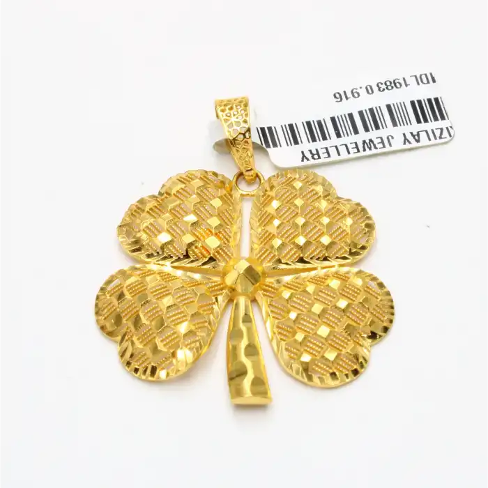 22 Ayar Yonca Kolye Ucu