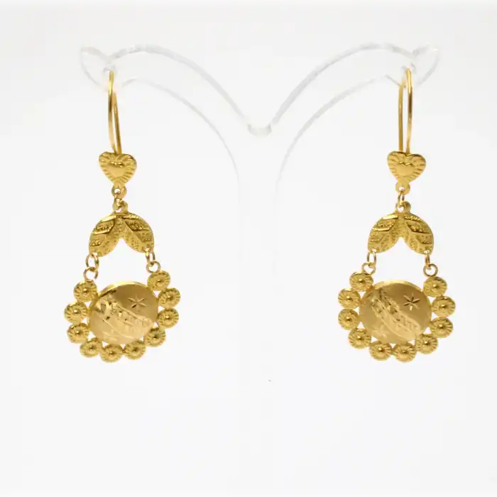 22 Ayar Yuvarlak Sallama Küpe