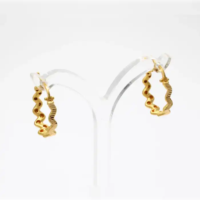 22 Ayar Zigzag Küpe