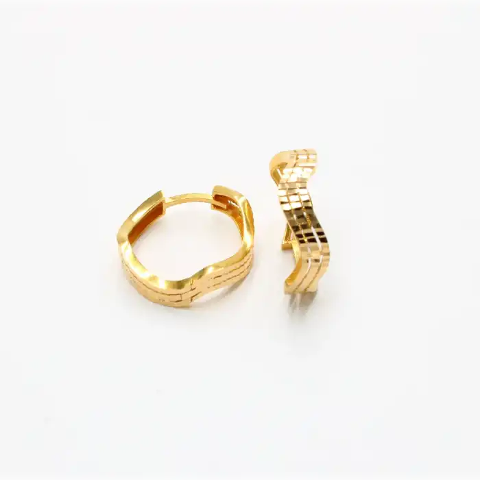 22 Ayar Zigzag Küpe