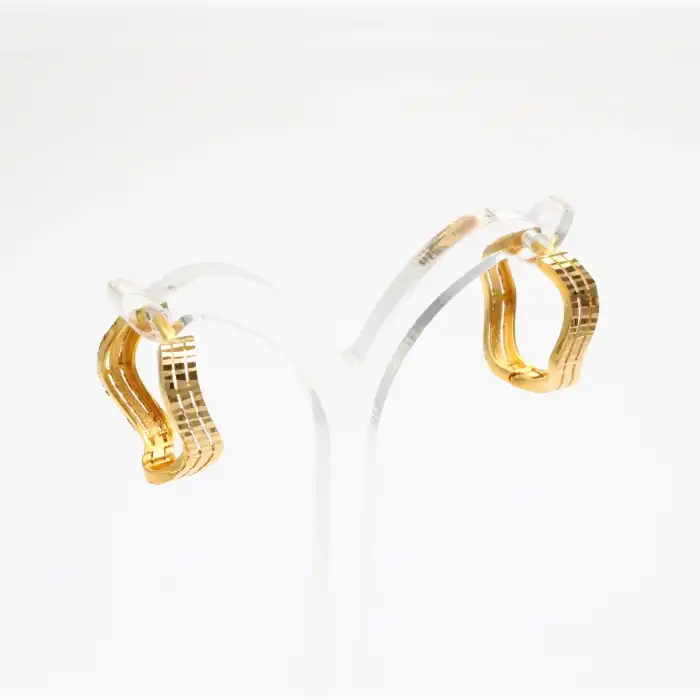 22 Ayar Zigzag Küpe