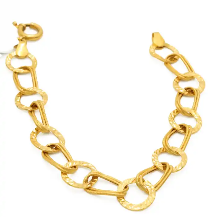 22 Ayar Zincir Ezme Bileklik