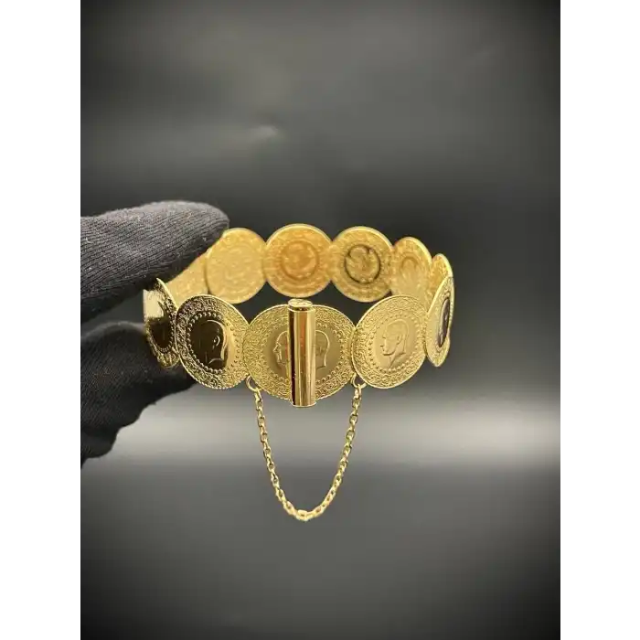 22 Ayar 11 Çeyrekli Kasnak Kelepçe Bilezik