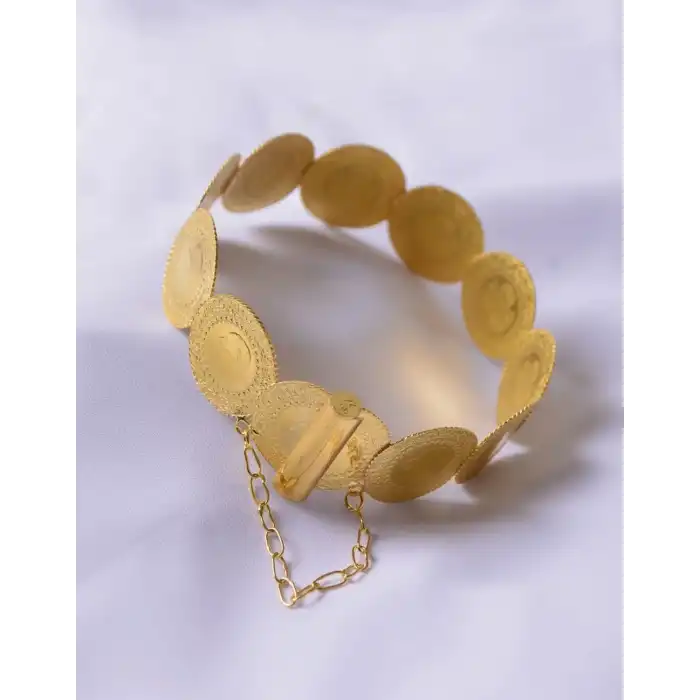 22 Ayar 11 Çeyrekli Kasnak Kelepçe Bilezik