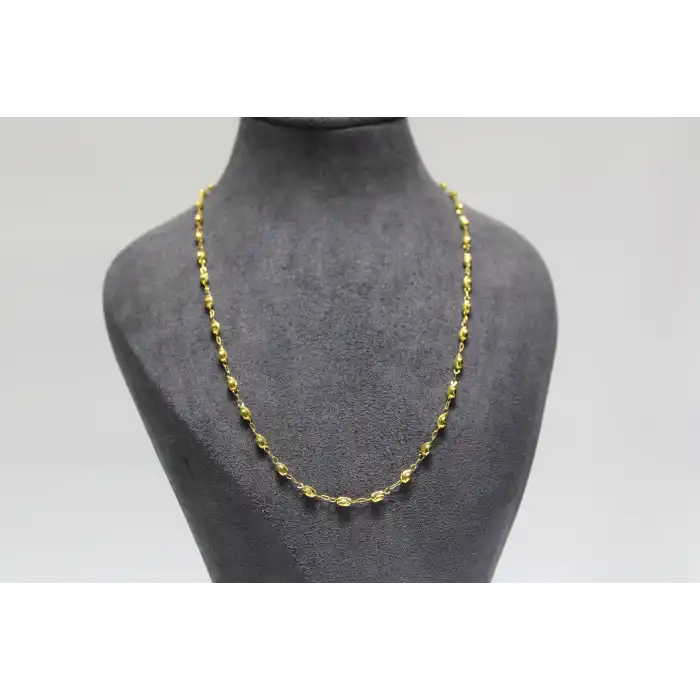 14 Ayar Altın Toplu İtalyan Badem Modeli Kolye