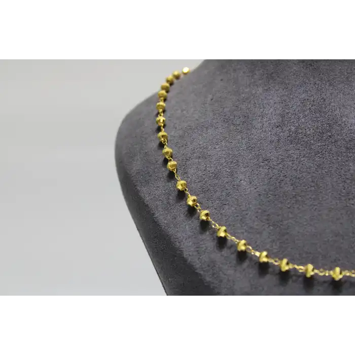 14 Ayar Altın Dorika Nohut Habbeli Kolye