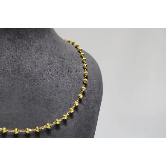 14 Ayar Altın Dorika Nohut Habbeli Kolye