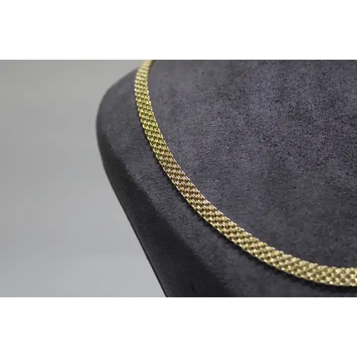 14 Ayar Altın İtalyan Model Dövme Hasır Kolye