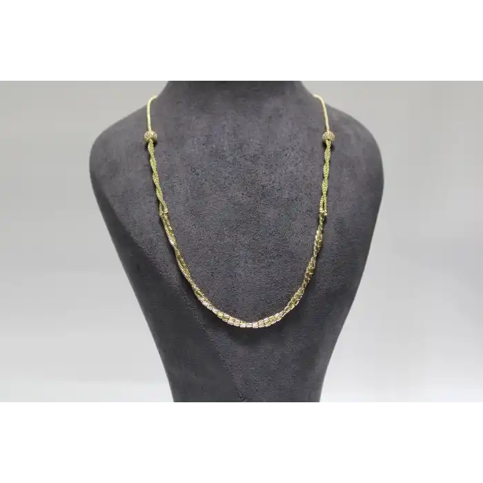 14 Ayar Altın Geometrik Sarmal Model Kolye