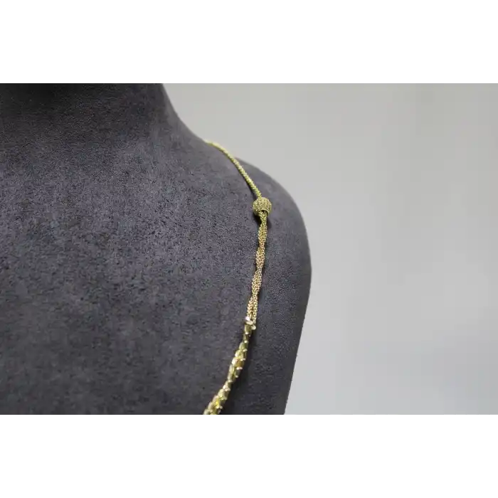 14 Ayar Altın Geometrik Sarmal Model Kolye