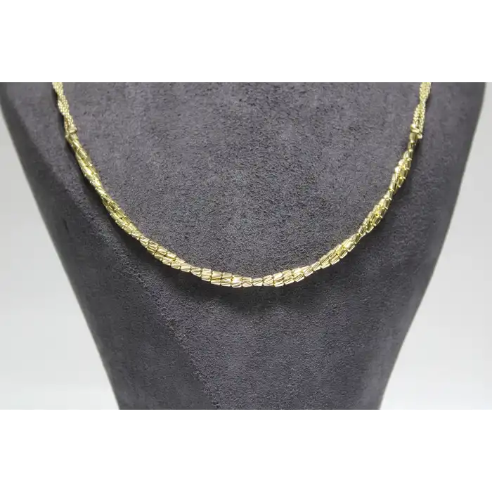 14 Ayar Altın Geometrik Sarmal Model Kolye